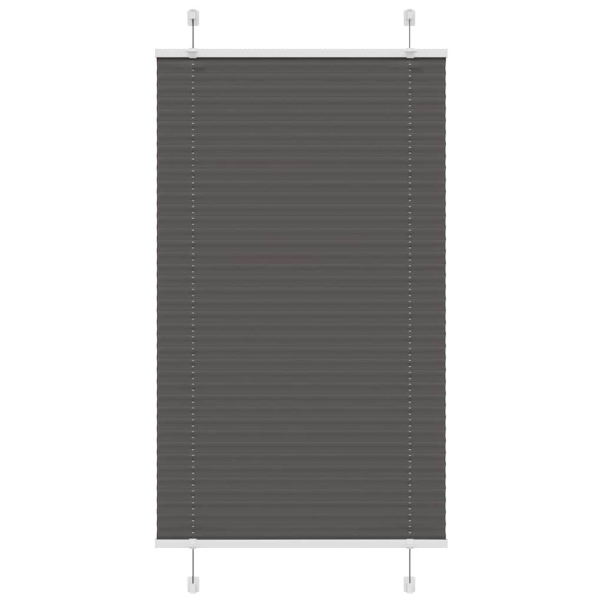 vidaXL Πλισέ περσίδα Μαύρο 70x150 cm Πλάτος υφάσματος 69,4 cm