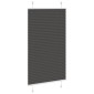 vidaXL Πλισέ περσίδα Μαύρο 75x150 cm Πλάτος υφάσματος 74,4 cm