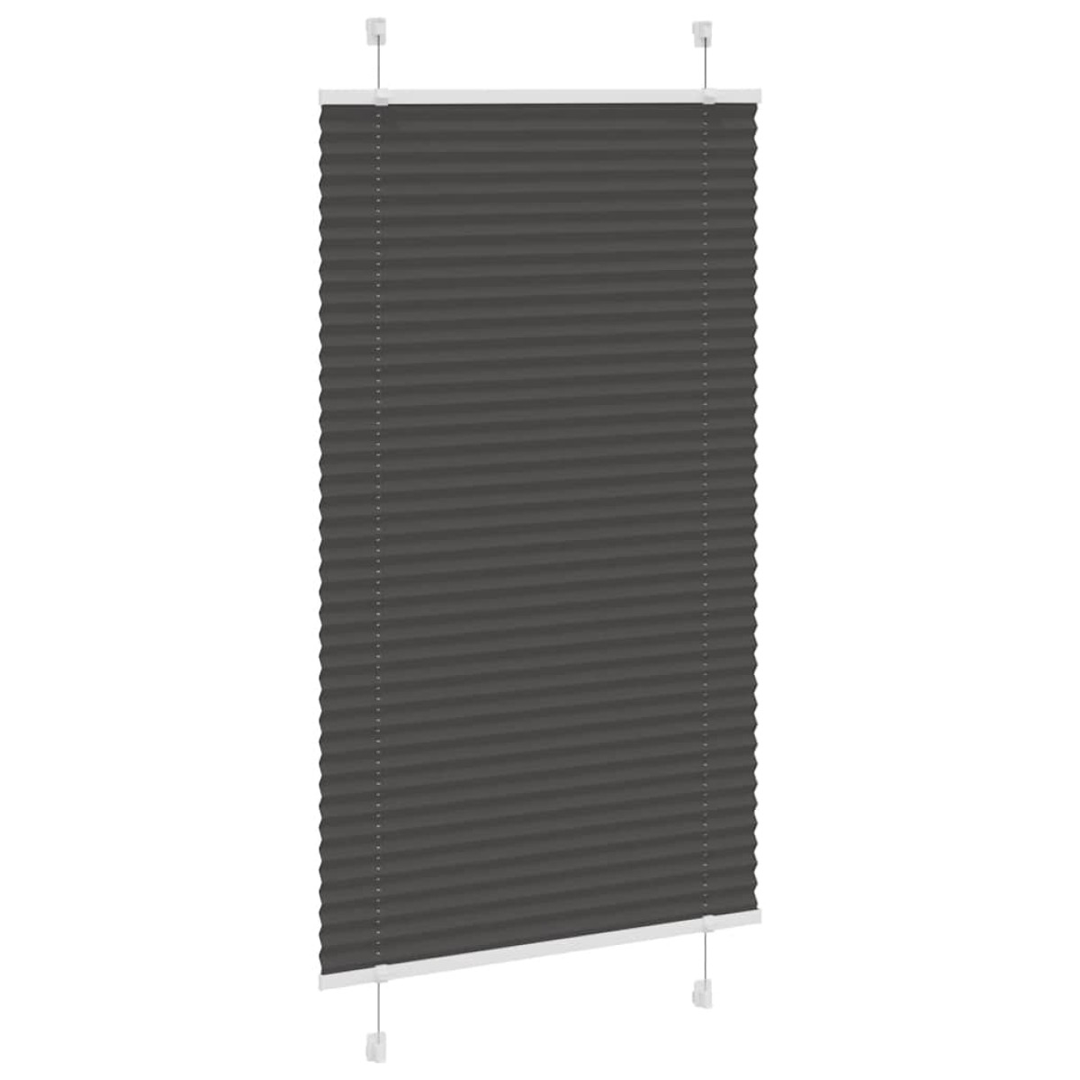 vidaXL Πλισέ περσίδα Μαύρο 80x150 cm Πλάτος υφάσματος 79,4 cm