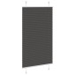 vidaXL Πλισέ περσίδα Μαύρο 80x150 cm Πλάτος υφάσματος 79,4 cm