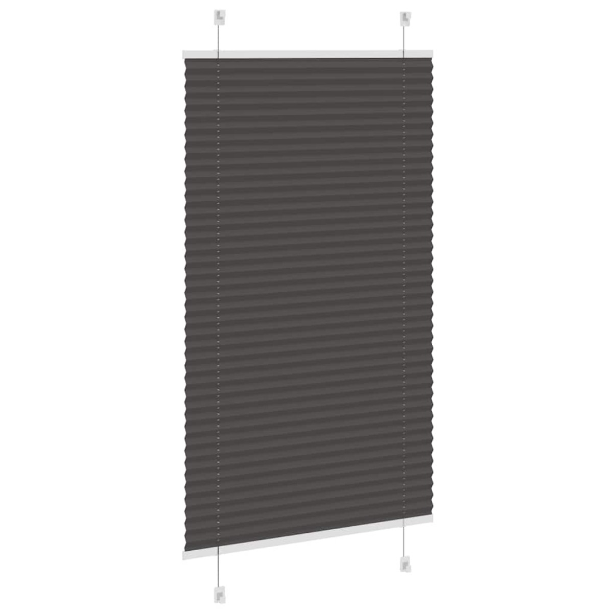 vidaXL Πλισέ περσίδα Μαύρο 80x150 cm Πλάτος υφάσματος 79,4 cm