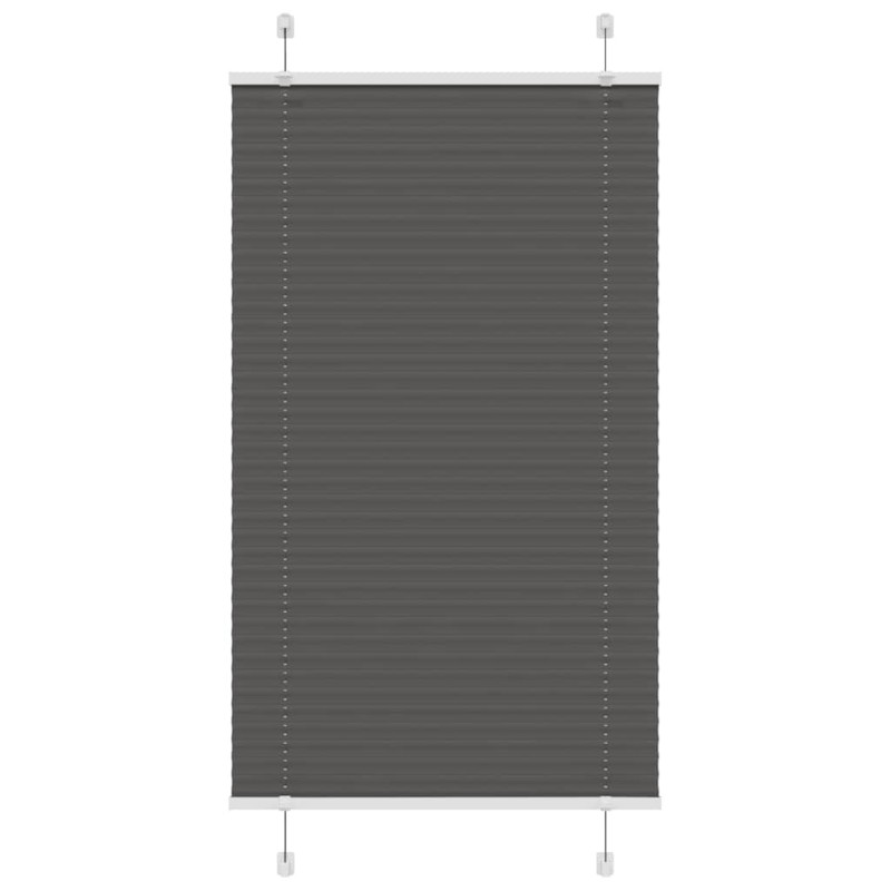 vidaXL Πλισέ περσίδα Μαύρο 80x150 cm Πλάτος υφάσματος 79,4 cm