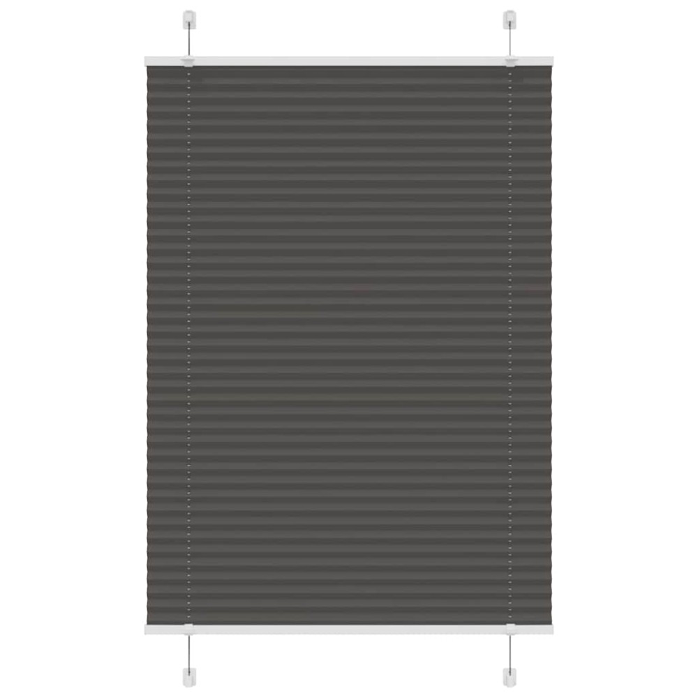 vidaXL Πλισέ περσίδα Μαύρο 85x150 cm Πλάτος υφάσματος 84,4 cm