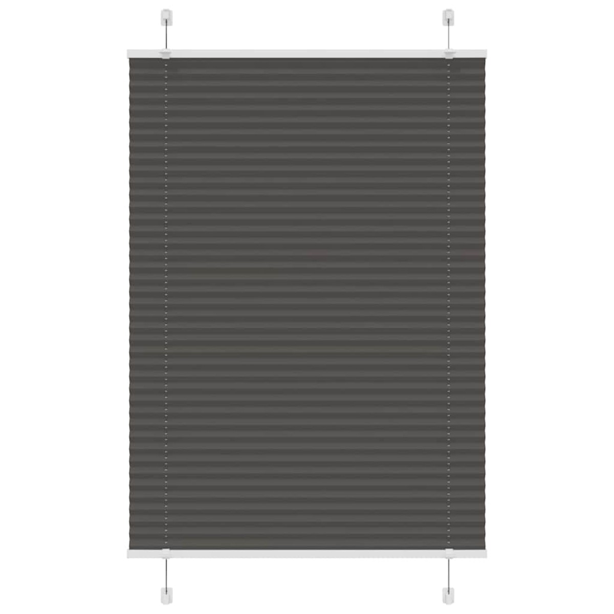 vidaXL Πλισέ περσίδα Μαύρο 85x150 cm Πλάτος υφάσματος 84,4 cm
