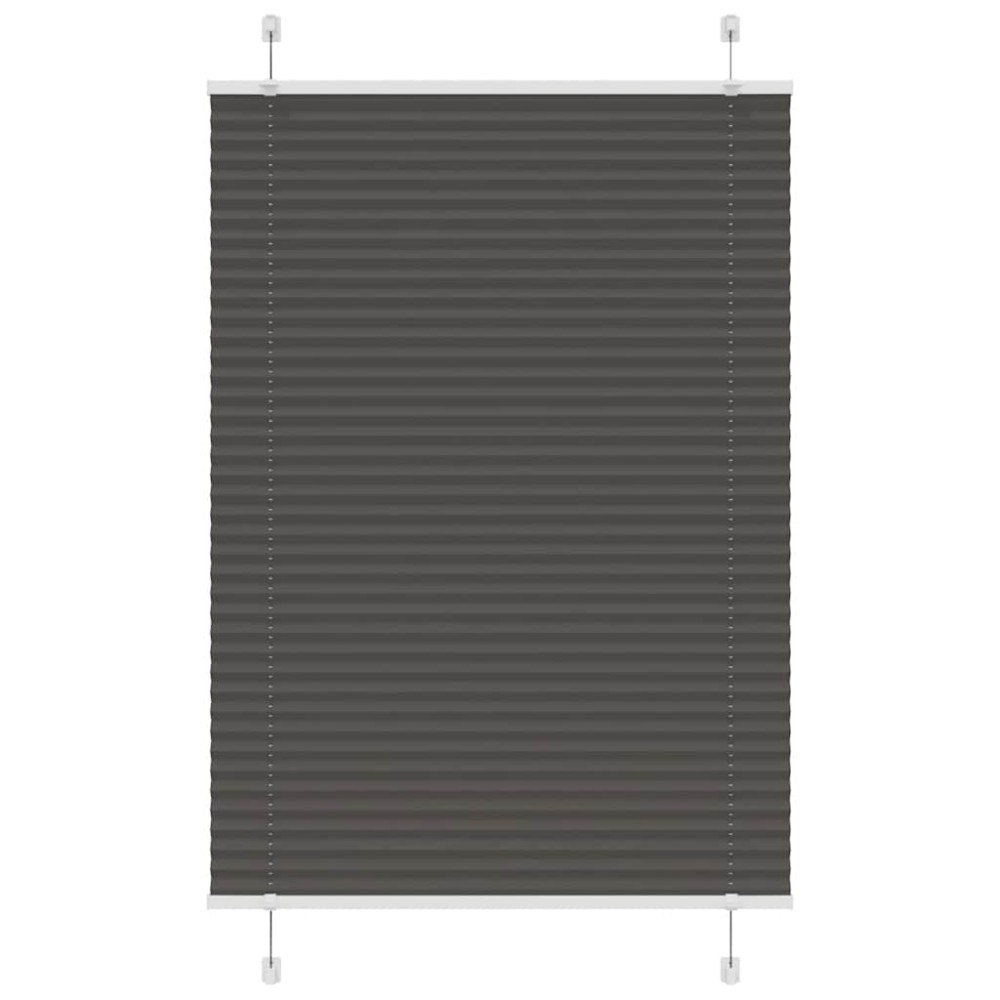 vidaXL Πλισέ περσίδα Μαύρο 90x150 cm Πλάτος υφάσματος 89,4 cm