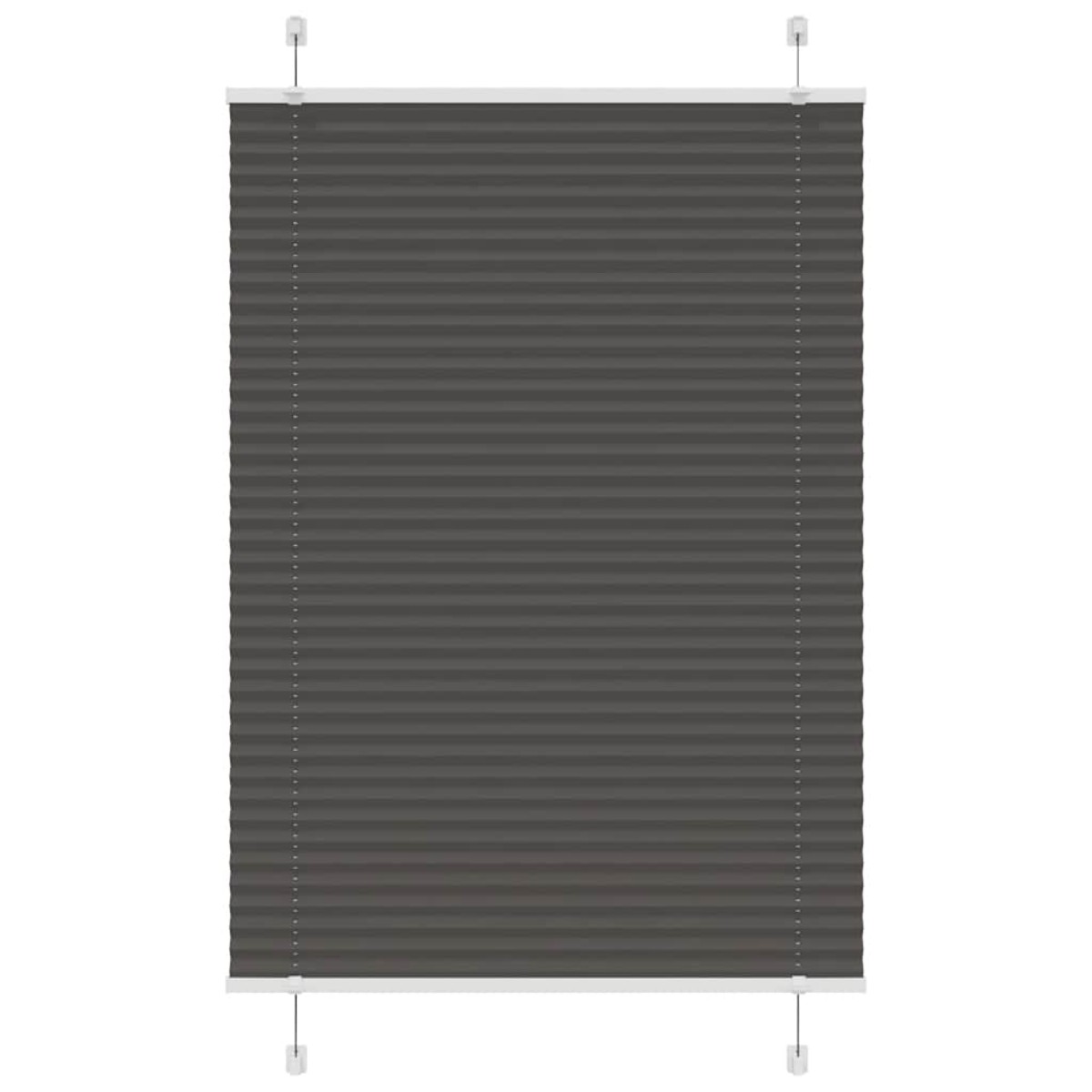 vidaXL Πλισέ περσίδα Μαύρο 90x150 cm Πλάτος υφάσματος 89,4 cm