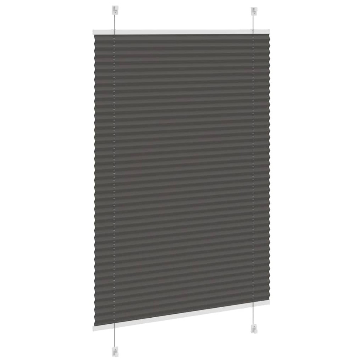 vidaXL Πλισέ περσίδα Μαύρο 90x150 cm Πλάτος υφάσματος 89,4 cm