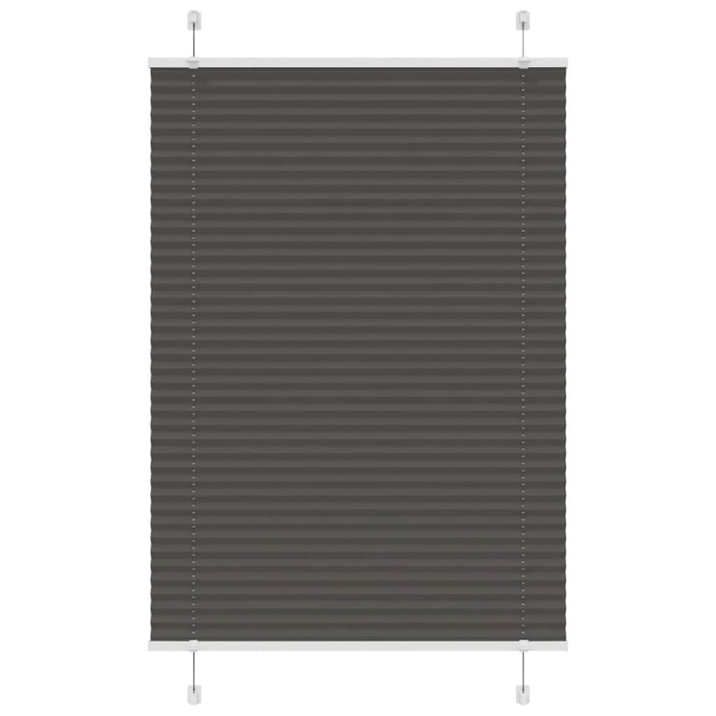 vidaXL Πλισέ περσίδα Μαύρο 90x150 cm Πλάτος υφάσματος 89,4 cm