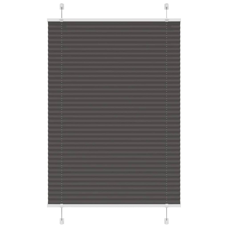 vidaXL Πλισέ περσίδα Μαύρο 95x150 cm Πλάτος υφάσματος 94,4 cm