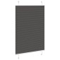 vidaXL Πλισέ περσίδα Μαύρο 100x150 cm Πλάτος υφάσματος 99,4 cm