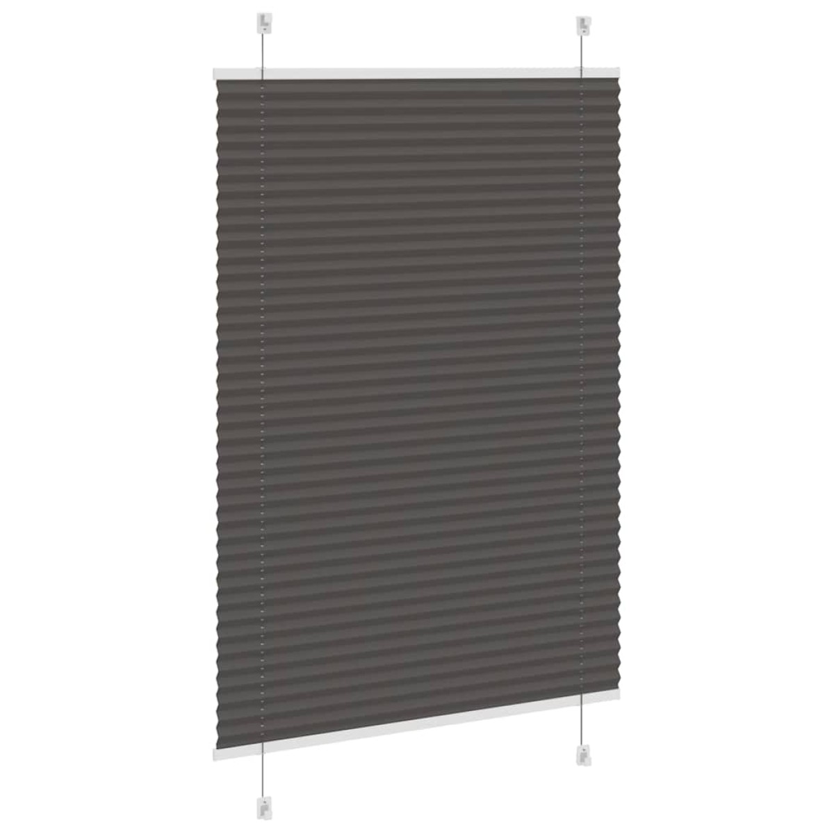 vidaXL Πλισέ περσίδα Μαύρο 100x150 cm Πλάτος υφάσματος 99,4 cm