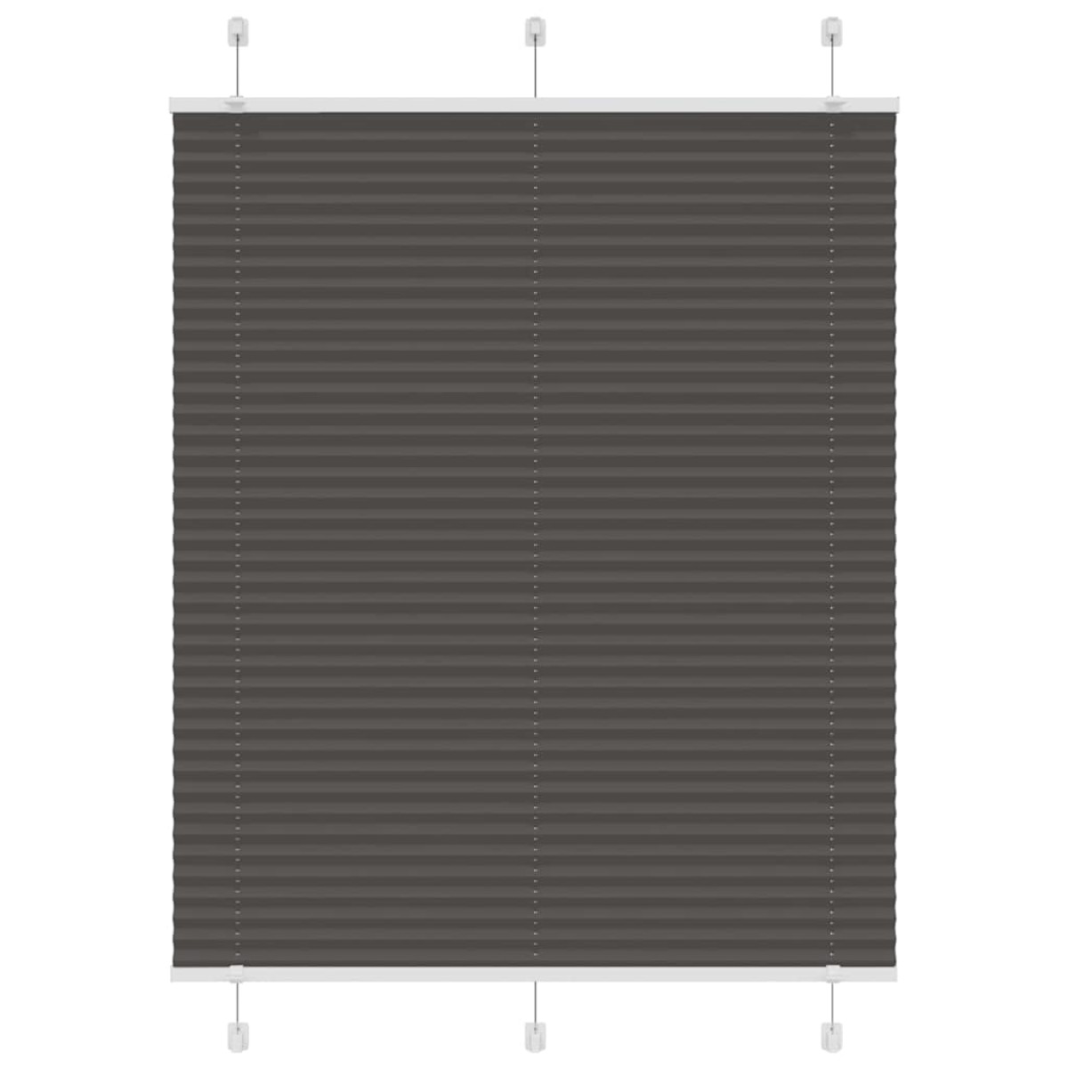 vidaXL Πλισέ περσίδα Μαύρο 105x150 cm Πλάτος υφάσματος 104,4 cm