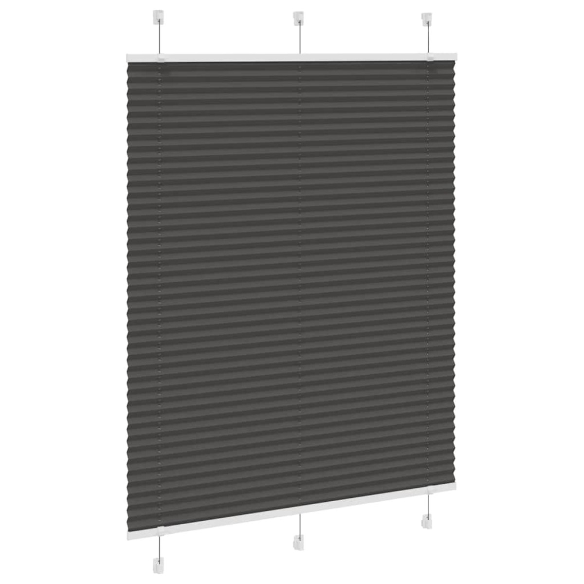 vidaXL Πλισέ περσίδα Μαύρο 105x150 cm Πλάτος υφάσματος 104,4 cm