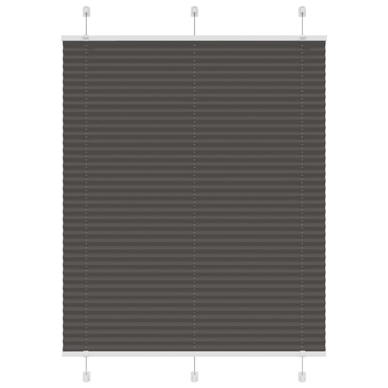 vidaXL Πλισέ περσίδα Μαύρο 105x150 cm Πλάτος υφάσματος 104,4 cm