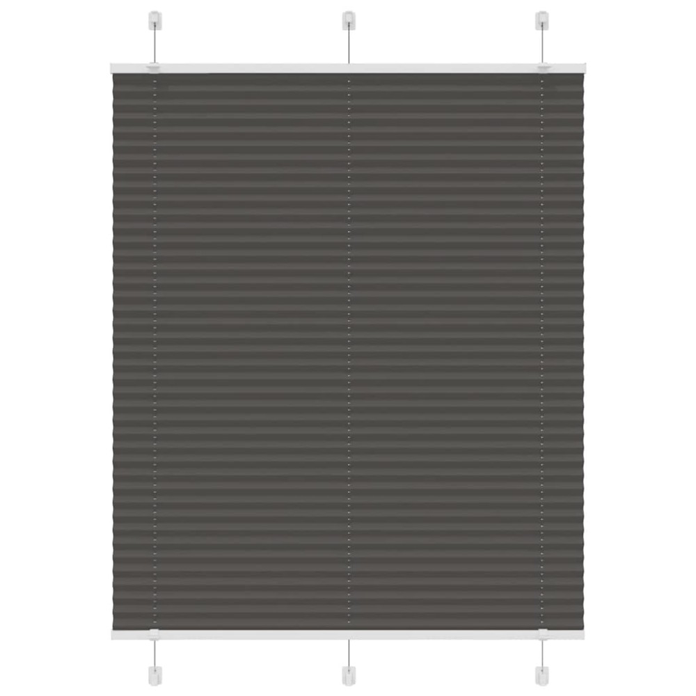 vidaXL Πλισέ περσίδα Μαύρο 110x150 cm Πλάτος υφάσματος 109,4 cm