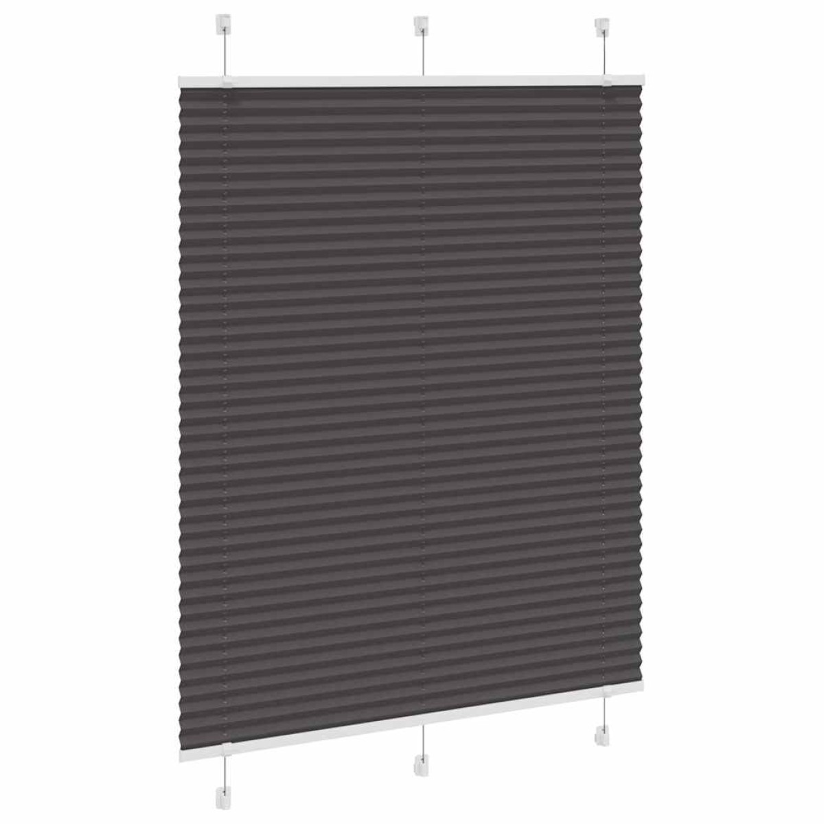 vidaXL Πλισέ περσίδα Μαύρο 110x150 cm Πλάτος υφάσματος 109,4 cm