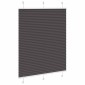 vidaXL Πλισέ περσίδα Μαύρο 110x150 cm Πλάτος υφάσματος 109,4 cm