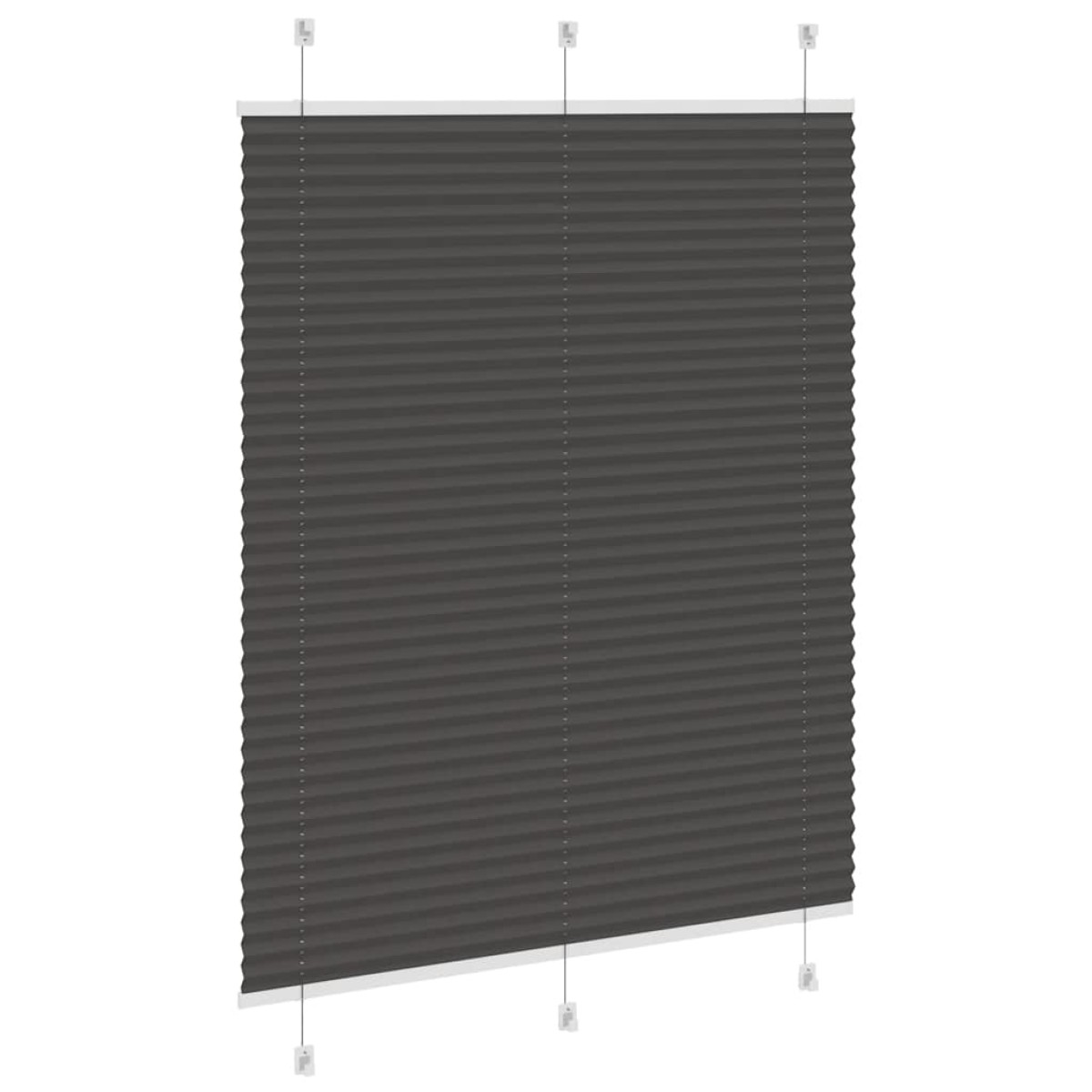 vidaXL Πλισέ περσίδα Μαύρο 110x150 cm Πλάτος υφάσματος 109,4 cm