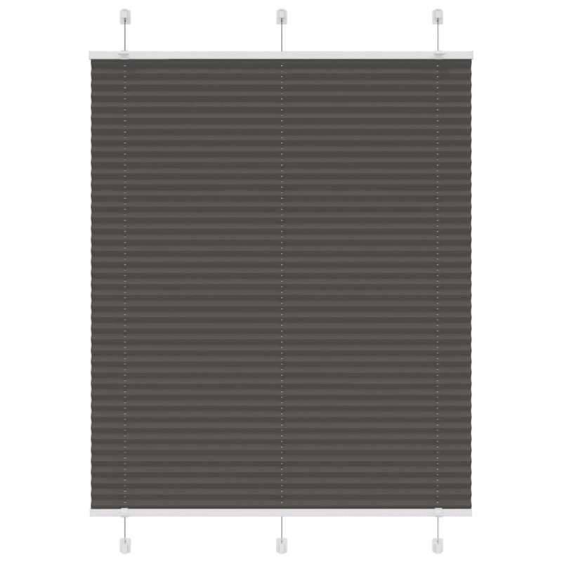 vidaXL Πλισέ περσίδα Μαύρο 110x150 cm Πλάτος υφάσματος 109,4 cm