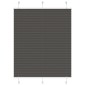 vidaXL Πλισέ περσίδα Μαύρο 110x150 cm Πλάτος υφάσματος 109,4 cm
