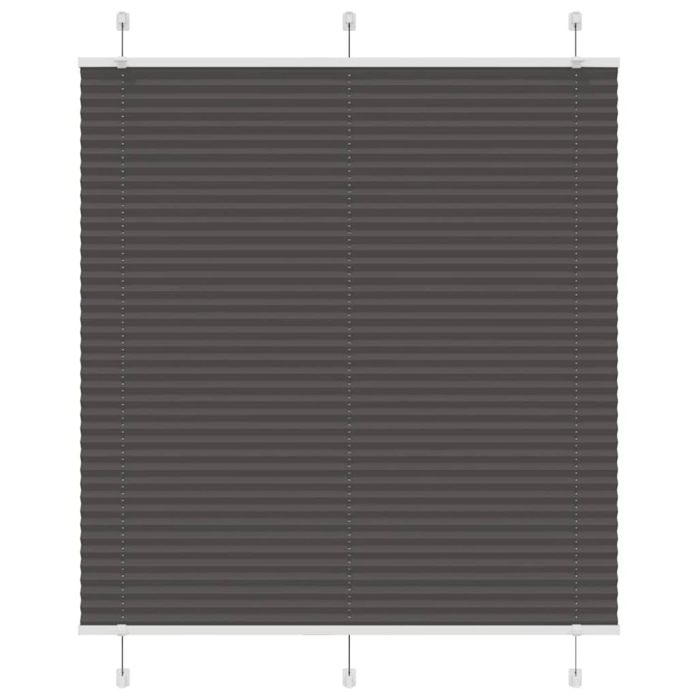 vidaXL Πλισέ περσίδα Μαύρο 115x150 cm Πλάτος υφάσματος 114,4 cm