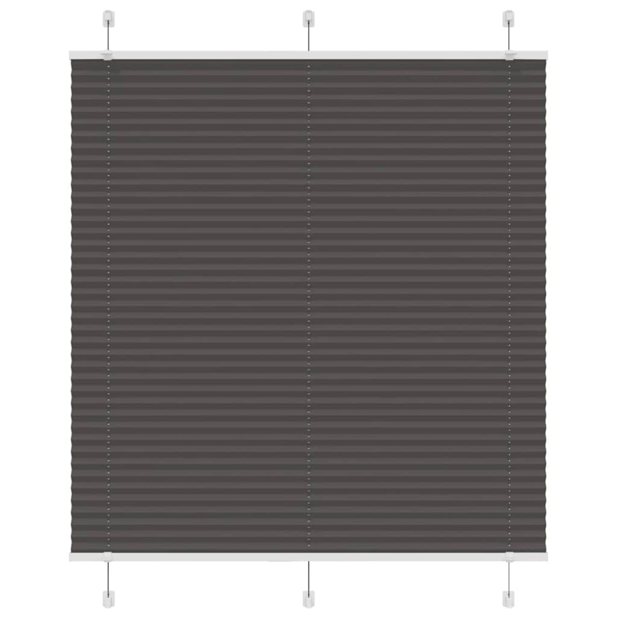 vidaXL Πλισέ περσίδα Μαύρο 115x150 cm Πλάτος υφάσματος 114,4 cm