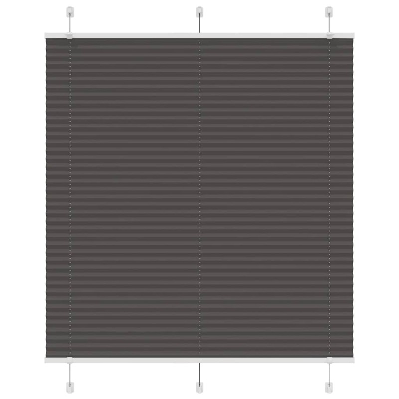 vidaXL Πλισέ περσίδα Μαύρο 115x150 cm Πλάτος υφάσματος 114,4 cm