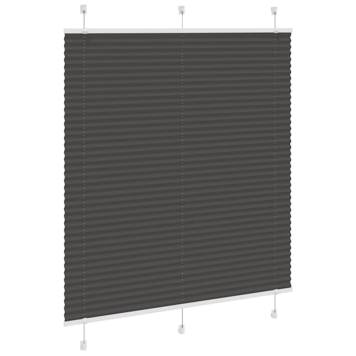 vidaXL Πλισέ περσίδα Μαύρο 120x150 cm Πλάτος υφάσματος 119,4 cm