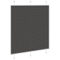 vidaXL Πλισέ περσίδα Μαύρο 120x150 cm Πλάτος υφάσματος 119,4 cm