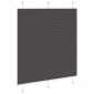 vidaXL Πλισέ περσίδα Μαύρο 120x150 cm Πλάτος υφάσματος 119,4 cm