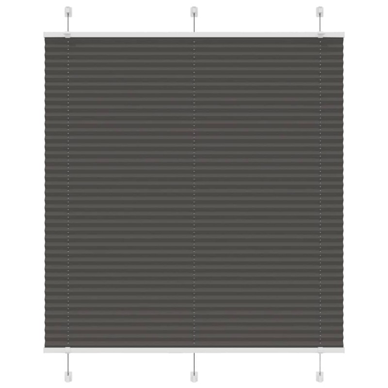 vidaXL Πλισέ περσίδα Μαύρο 120x150 cm Πλάτος υφάσματος 119,4 cm
