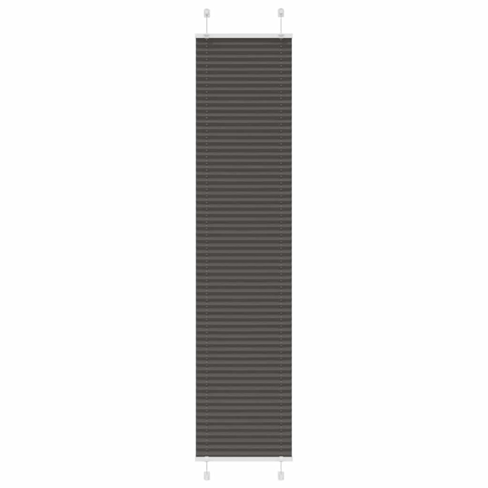 vidaXL Πλισέ περσίδα Μαύρο 40x200 cm Πλάτος υφάσματος 39,4 cm