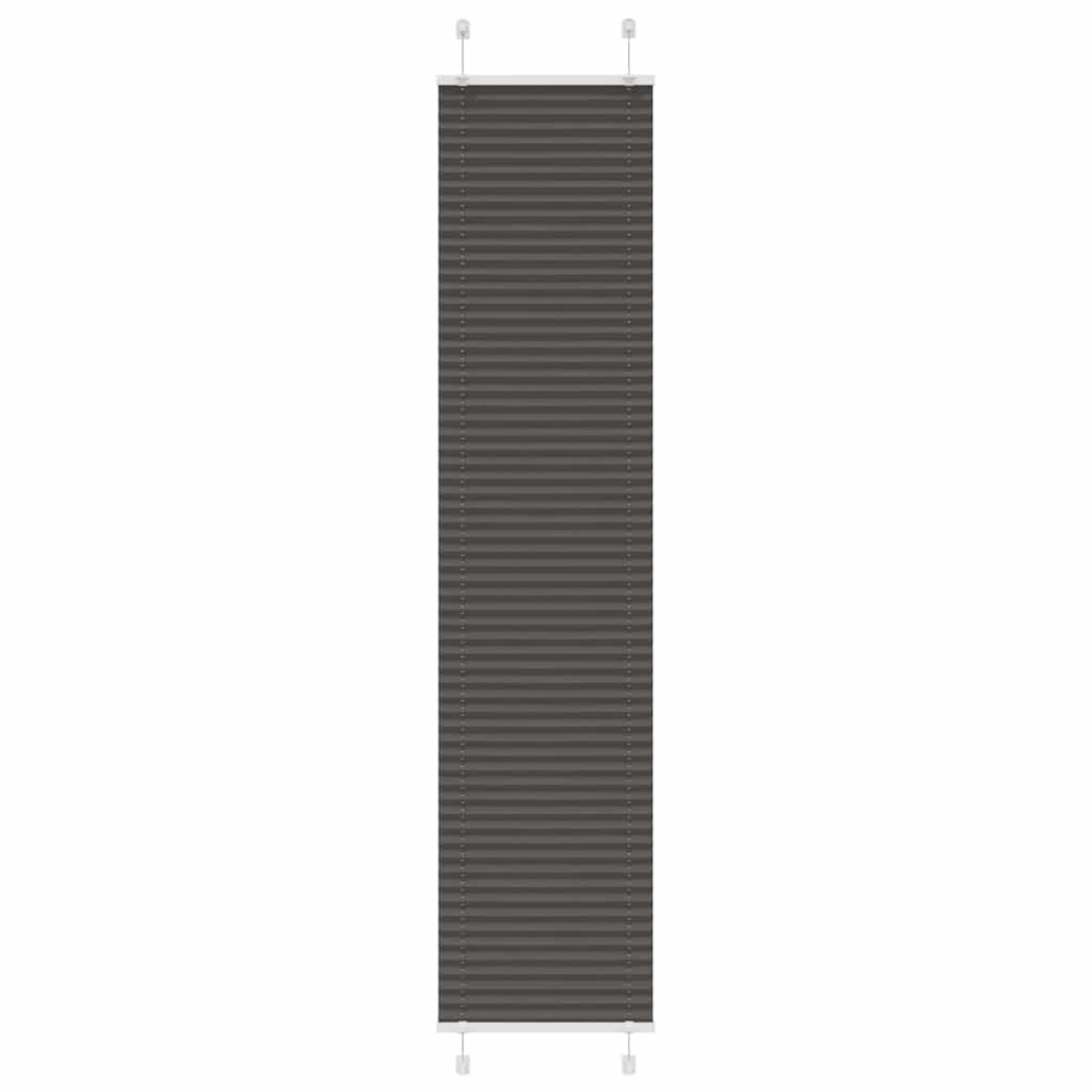 vidaXL Πλισέ περσίδα Μαύρο 40x200 cm Πλάτος υφάσματος 39,4 cm
