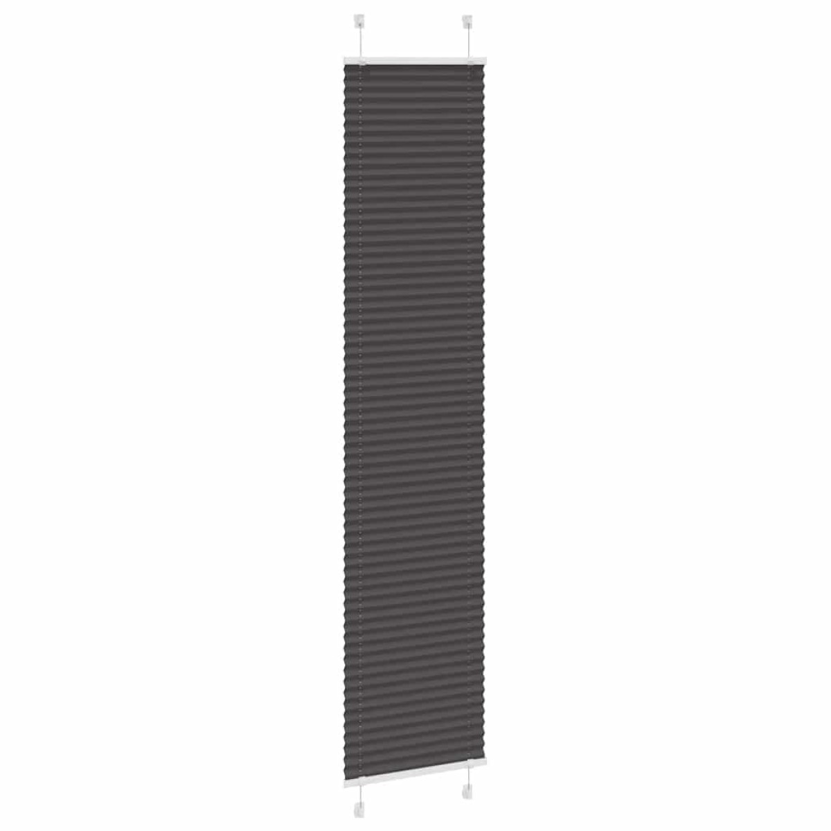 vidaXL Πλισέ περσίδα Μαύρο 40x200 cm Πλάτος υφάσματος 39,4 cm