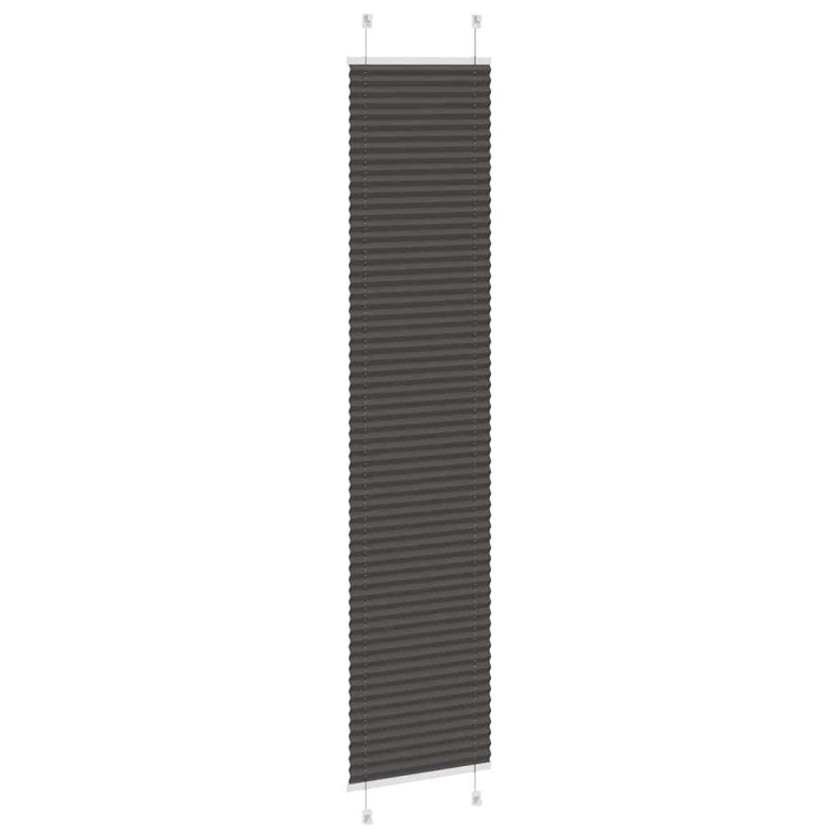 vidaXL Πλισέ περσίδα Μαύρο 40x200 cm Πλάτος υφάσματος 39,4 cm