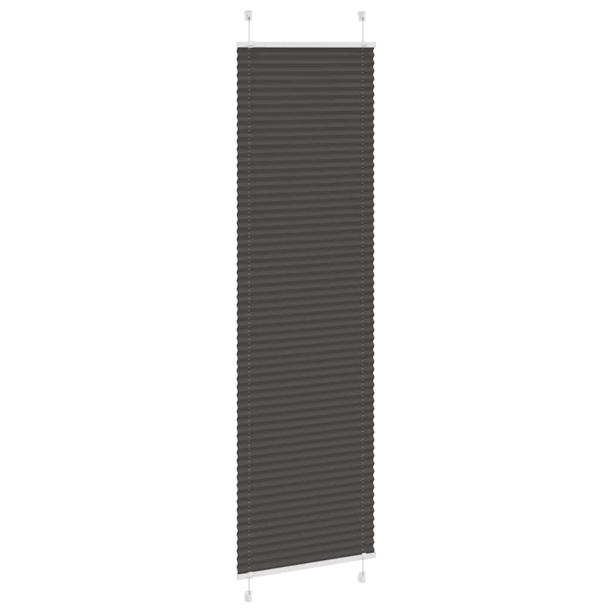 vidaXL Πλισέ Στόρι Μαύρο 55x200 εκ. Πλάτος Υφάσματος 54,4 εκ. Πολυεστέρας