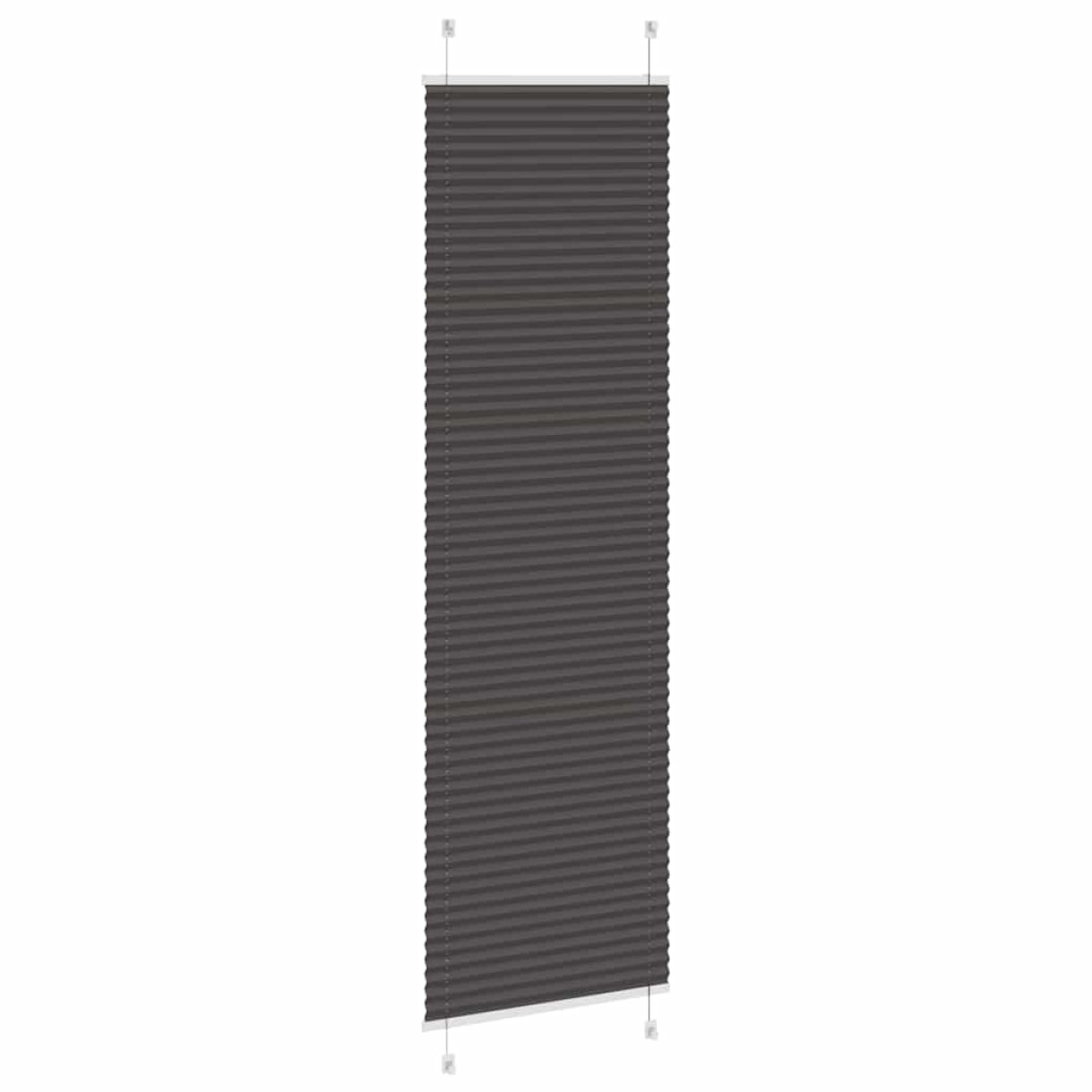 vidaXL Πλισέ Στόρι Μαύρο 55x200 εκ. Πλάτος Υφάσματος 54,4 εκ. Πολυεστέρας