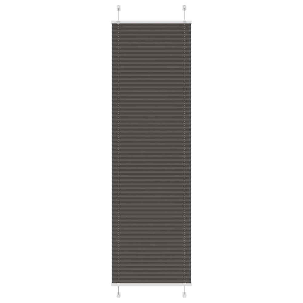 vidaXL Πλισέ περσίδα Μαύρο 60x200 cm Πλάτος υφάσματος 59,4 cm