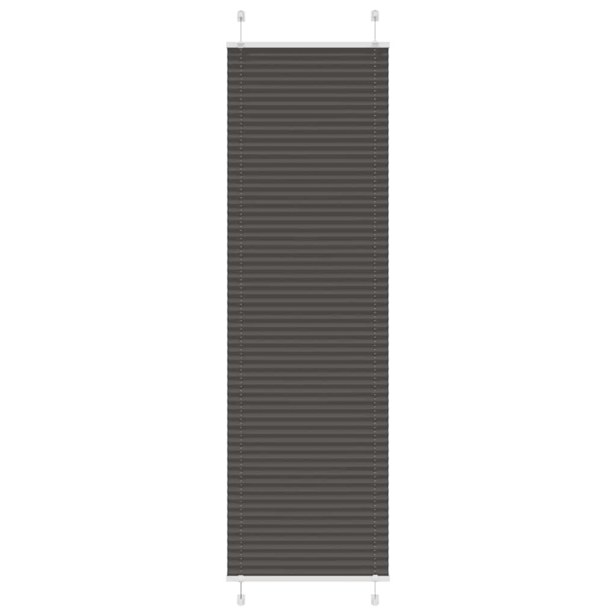 vidaXL Πλισέ περσίδα Μαύρο 60x200 cm Πλάτος υφάσματος 59,4 cm