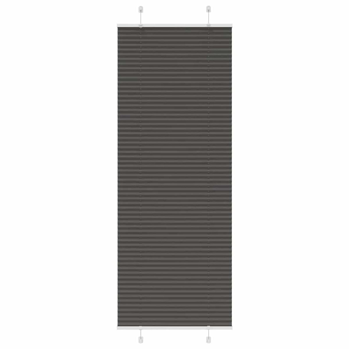 vidaXL Πλισέ περσίδα Μαύρο 70x200 cm Πλάτος υφάσματος 69,4 cm