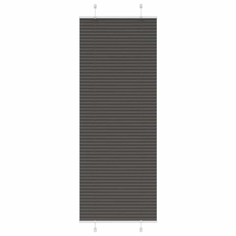 vidaXL Πλισέ περσίδα Μαύρο 70x200 cm Πλάτος υφάσματος 69,4 cm