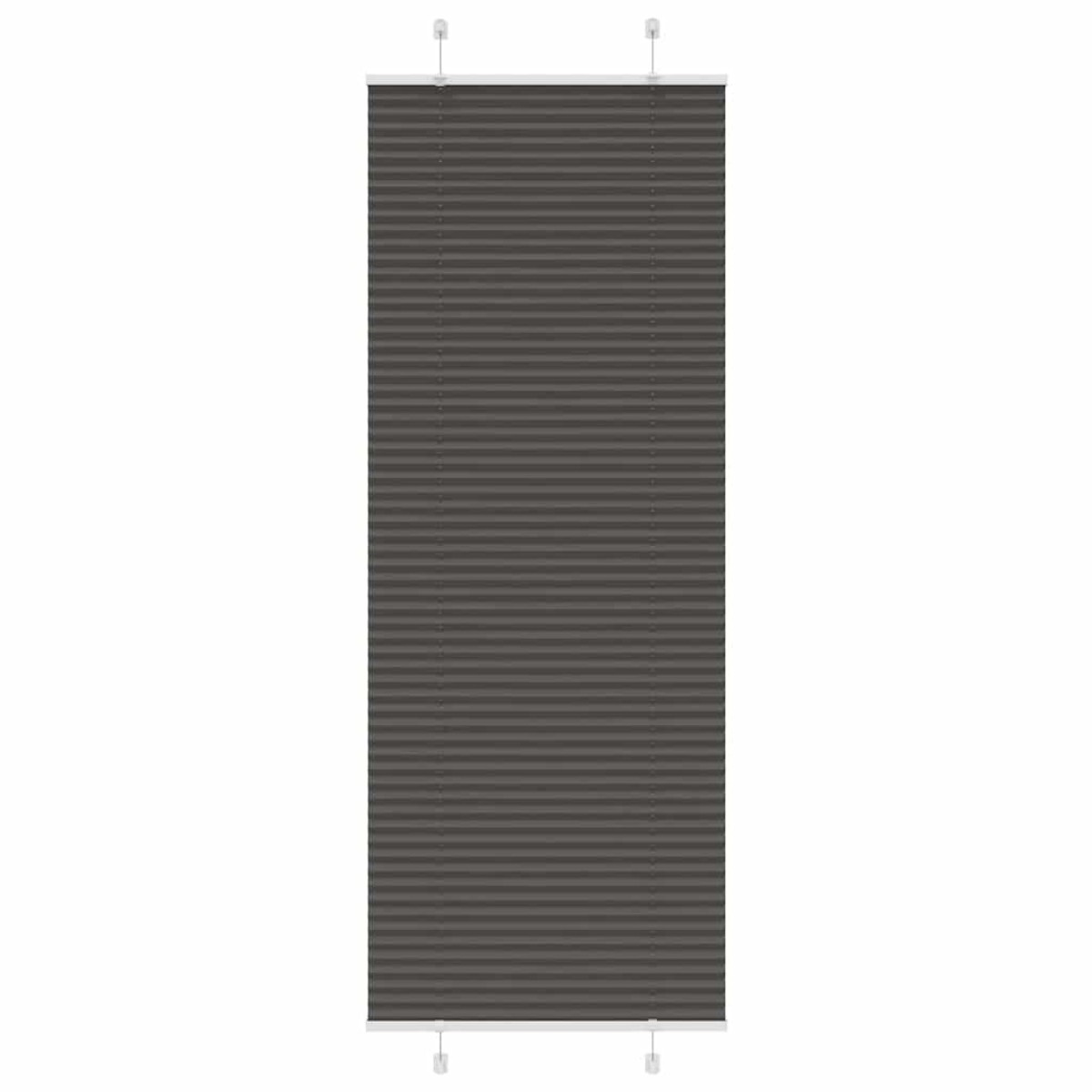 vidaXL Πλισέ Στόρι Μαύρο 75x200 εκ. Πλάτος Υφάσματος 74,4 εκ. Πολυεστέρας