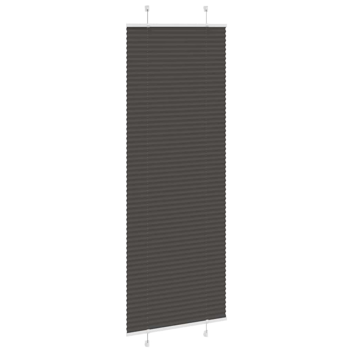 vidaXL Πλισέ Στόρι Μαύρο 75x200 εκ. Πλάτος Υφάσματος 74,4 εκ. Πολυεστέρας