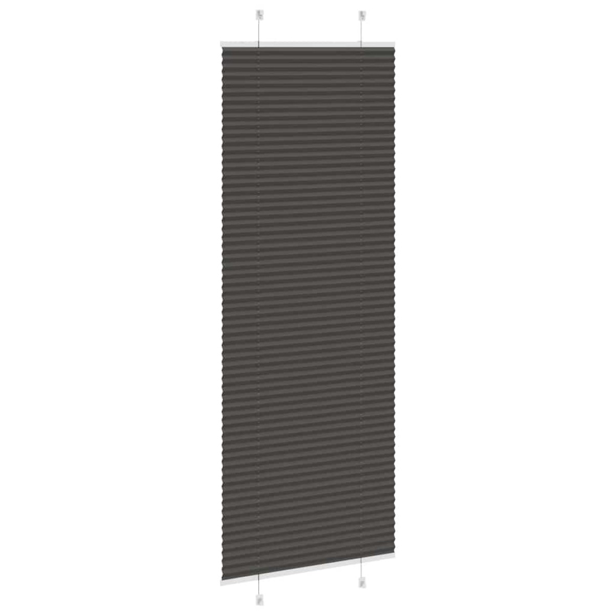 vidaXL Πλισέ Στόρι Μαύρο 75x200 εκ. Πλάτος Υφάσματος 74,4 εκ. Πολυεστέρας