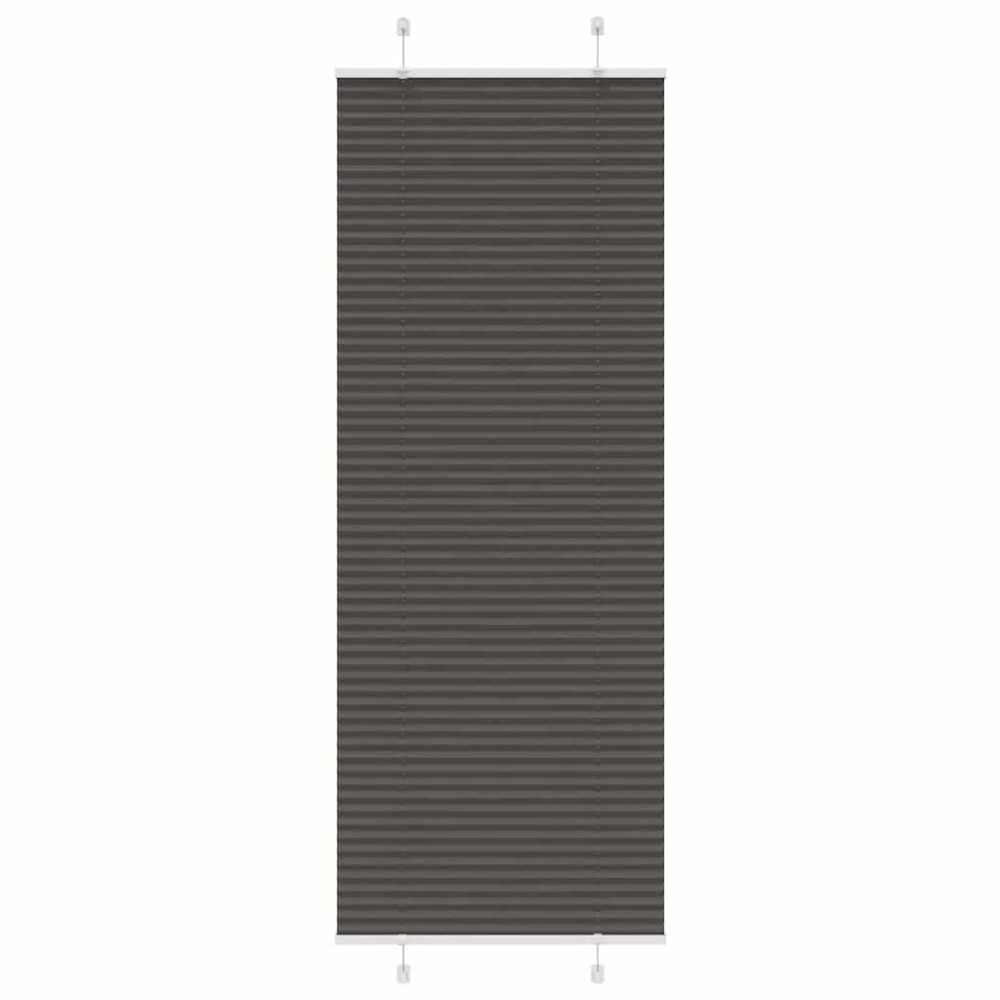 vidaXL Πλισέ περσίδα Μαύρο 80x200 cm Πλάτος υφάσματος 79,4 cm