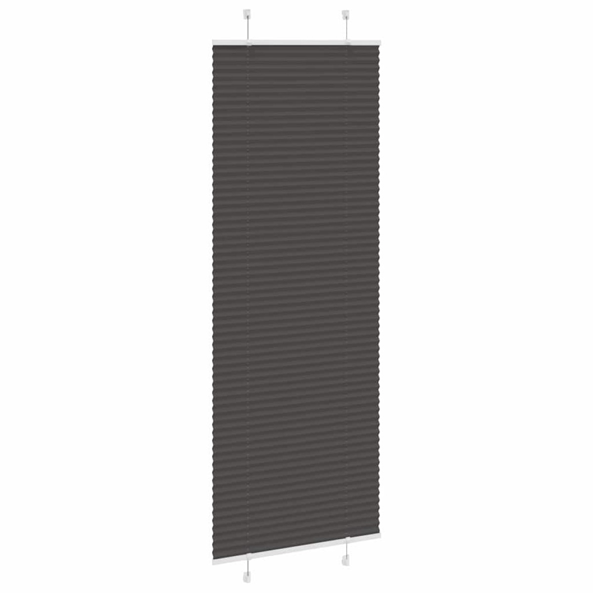 vidaXL Πλισέ περσίδα Μαύρο 80x200 cm Πλάτος υφάσματος 79,4 cm