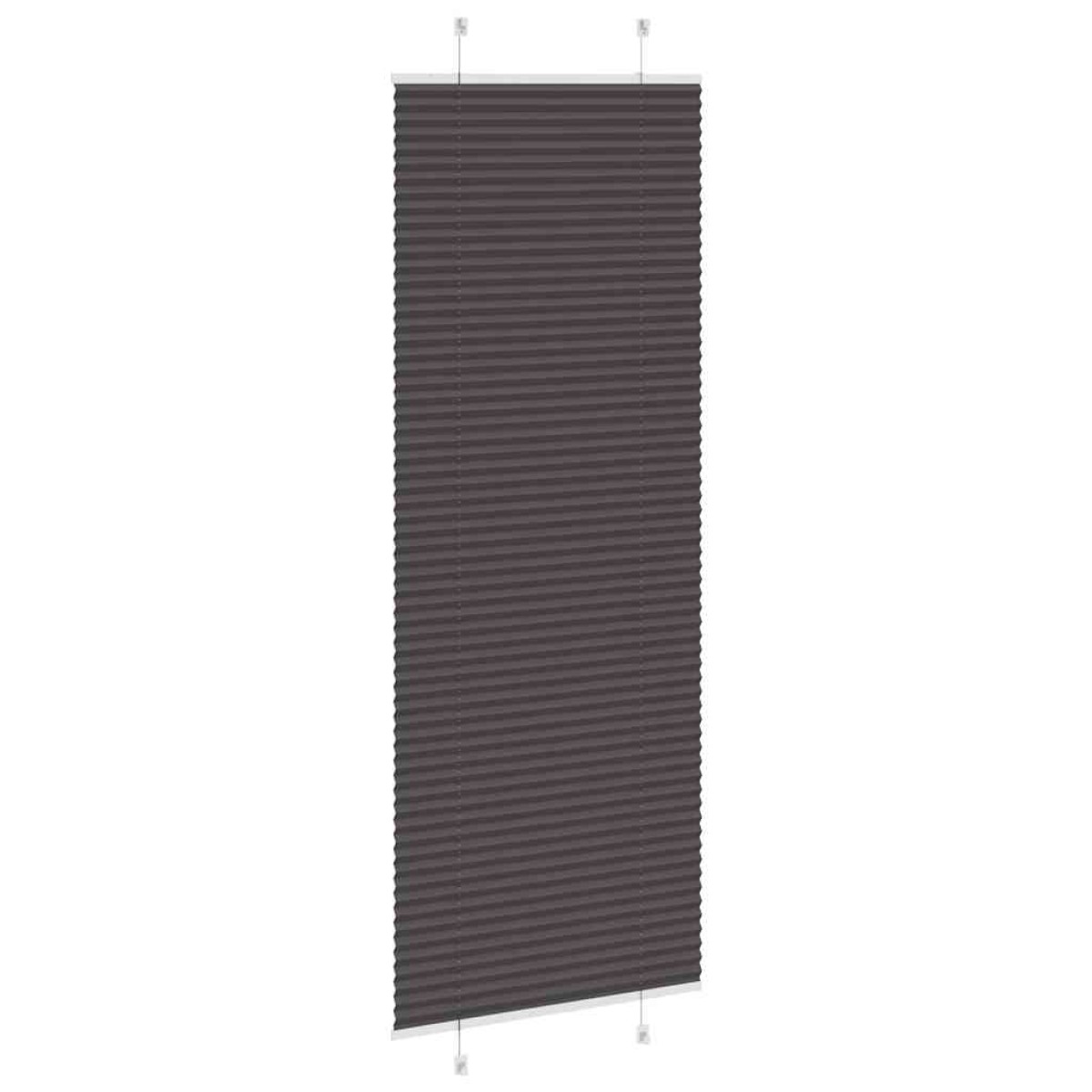 vidaXL Πλισέ περσίδα Μαύρο 80x200 cm Πλάτος υφάσματος 79,4 cm