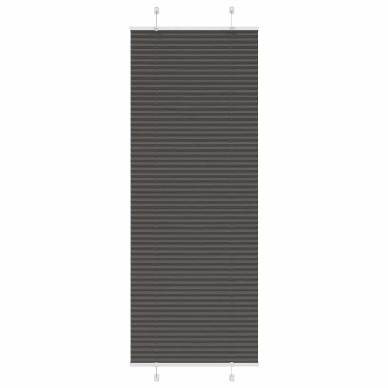 vidaXL Πλισέ περσίδα Μαύρο 80x200 cm Πλάτος υφάσματος 79,4 cm