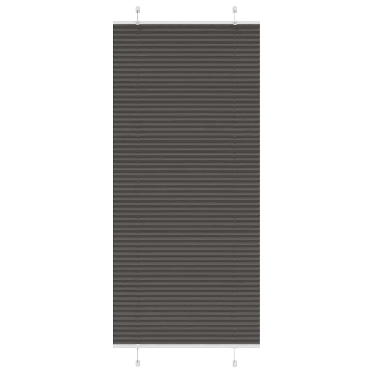 vidaXL Πλισέ περσίδα Μαύρο 85x200 cm Πλάτος υφάσματος 84,4 cm