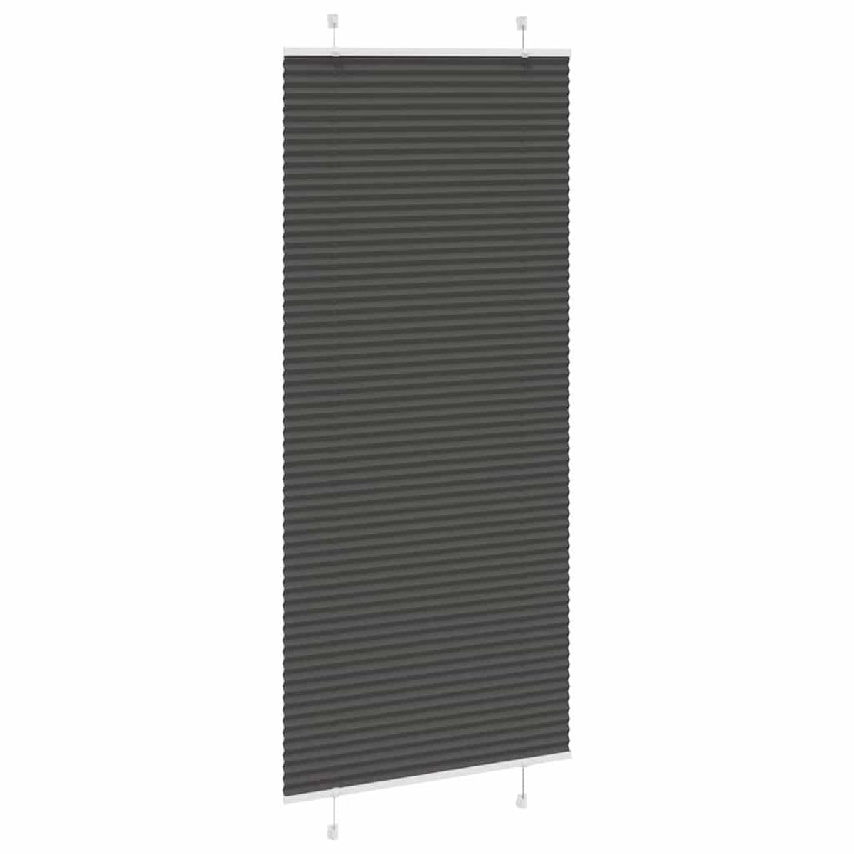 vidaXL Πλισέ περσίδα Μαύρο 85x200 cm Πλάτος υφάσματος 84,4 cm